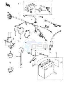 KZ 650 B (B1-B3) drawing CHASSIS ELECTRICAL EQUIPMENT