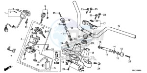 NC700XDE NC700XD 2ED - (2ED) drawing HANDLE PIPE/ TOP BRIDGE