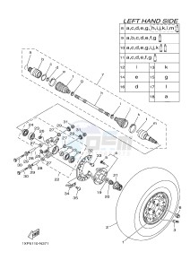 YXM700ES YXM700PSF VIKING EPS SPECIAL EDITION (1XPV) drawing REAR WHEEL