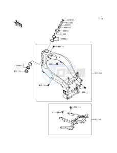 ZX 750 M [NINJA ZX-7R] (M1-M2) [NINJA ZX-7R] drawing FRAME