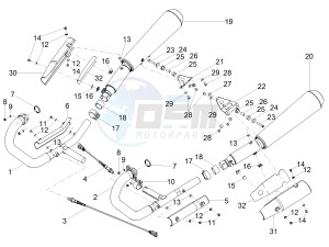 V7 III Stone 750 e4 (NAFTA) drawing Exhaust pipe