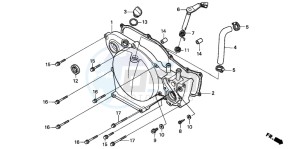 CR80R drawing RIGHT CRANKCASE COVER