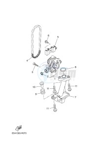 MTM690-U MTM-690-U XSR700 (B342 B342) drawing OIL PUMP