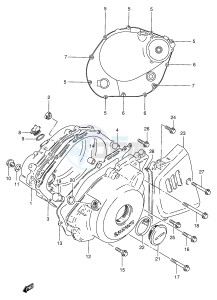 GN250 (E2) drawing CRANKCASE COVER