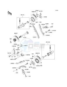 KVF 750 D [BRUTE FORCE 750 4X4I] (D8F-D9F) D8F drawing CAMSHAFT-- S- -_TENSIONER