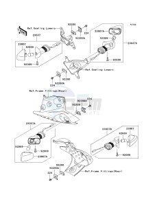 ZX636 C [NINJA ZX-6R] (C6F) D6F drawing TURN SIGNALS