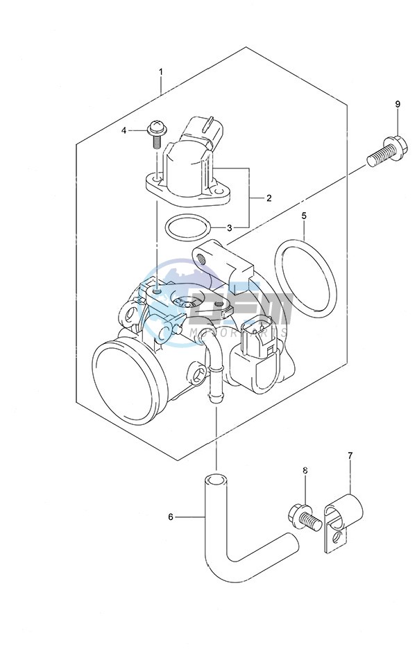 Throttle Body Tiller Handle w/Power Tilt