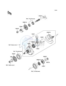 KX450F KX450FEF EU drawing Crankshaft