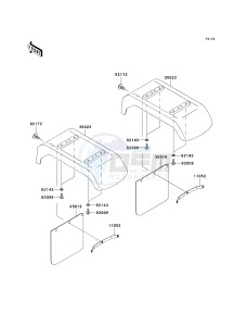 KAF 620 G [MULE 3000] (G6F-G8F) G6F drawing REAR FENDER-- S- -