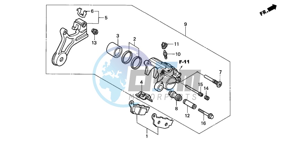 REAR BRAKE CALIPER