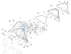 Liberty 50 iGet 4T 3V (EMEA) drawing Front glove-box - Knee-guard panel