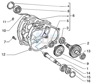 Beverly 125 drawing Rear wheel shaft