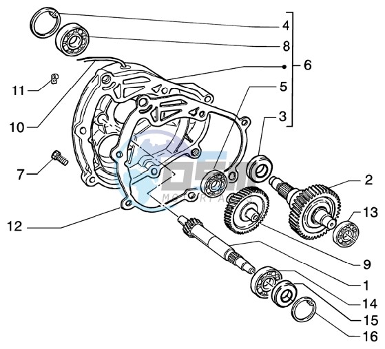 Rear wheel shaft