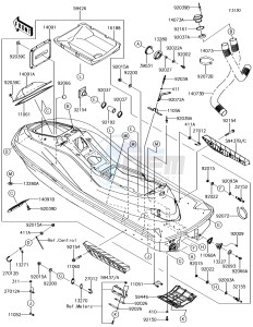 JET SKI ULTRA 310R JT1500NGF EU drawing Hull