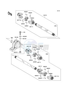 MULE_4010_DIESEL_4X4 KAF950FDF EU drawing Drive Shaft-Propeller