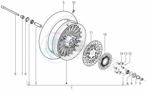 Beverly 300 ie ABS E4 (EMEA) drawing Front wheel