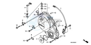 CBR600RRA BR - (BR) drawing RIGHT CRANKCASE COVER (CBR600RR9,A/RA9,A)