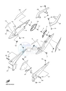 XJ6N ABS 600 XJ6-N (NAKED, ABS) (36B7 36B8) drawing SIDE COVER