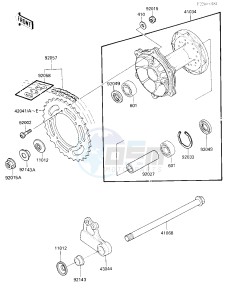 KX 500 D [KX500] (D1) [KX500] drawing REAR HUB