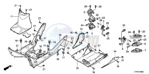 SH125RC drawing FLOOR PANEL/PILLION STEP