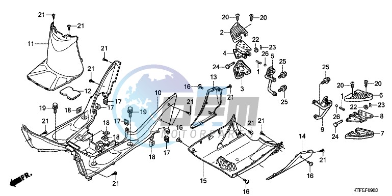 FLOOR PANEL/PILLION STEP