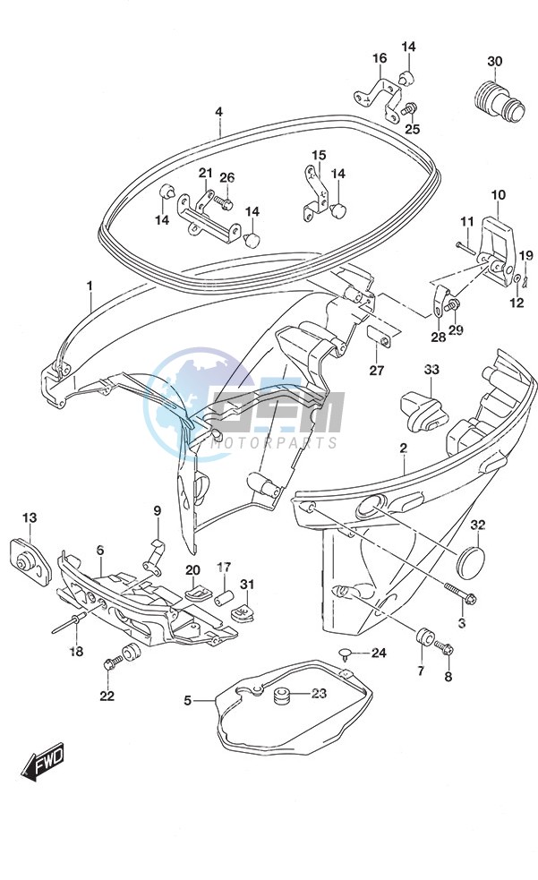 Side Cover Tiller Handle w/Power Tilt