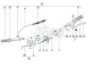 Liberty 200 4t e3 drawing Handlebars - Master cilinder