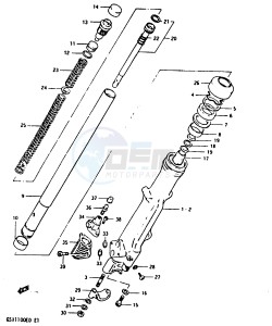 GSX1100 (Z-D) drawing FRONT DAMPER (GSX1100ESD)