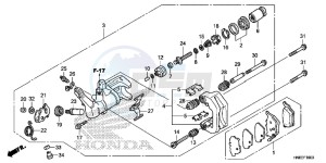 TRX680FAG Wave 110 - AFS110 UK - (E) drawing REAR BRAKE CALIPER