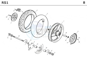 RS1 50 drawing WHEEL REAR