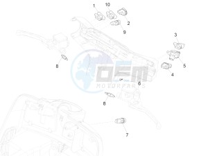 SUPER GTS 300 4T 4V IE ABS E3 (APAC) drawing Selectors - Switches - Buttons