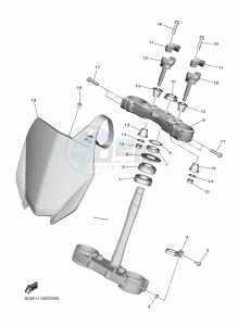 YZ450F (B2W6) drawing STEERING