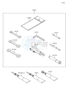 JET SKI SX-R JS1500AHF EU drawing Owner's Tools