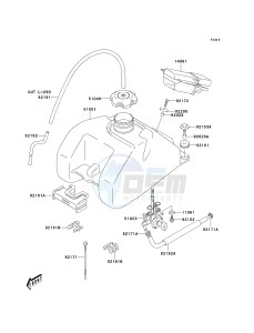 KSF 400 A [FX400] (A6F) A6F drawing FUEL TANK