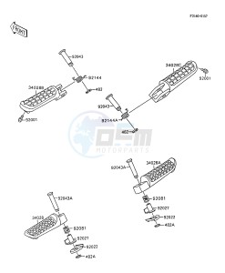 ZX 600 C [NINJA 600R] (C8-C9) [NINJA 600R] drawing FOOTRESTS