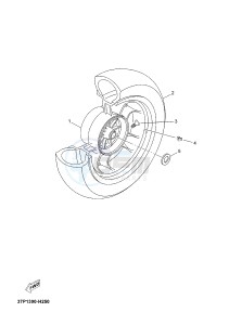 YP125R X-MAX125 X-MAX125 (2ABG 2ABG) drawing REAR WHEEL