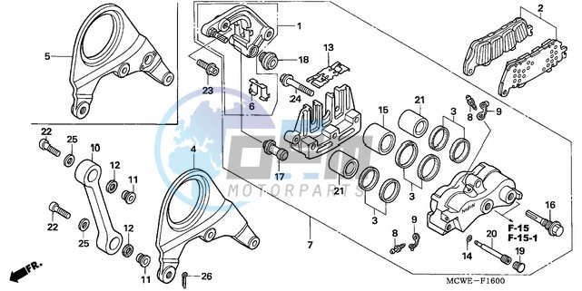 REAR BRAKE CALIPER