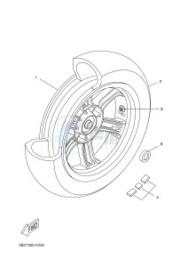 VP250 X-CITY (5B2C 5B2C 5B2C) drawing REAR WHEEL