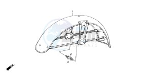 CG125 drawing FRONT FENDER