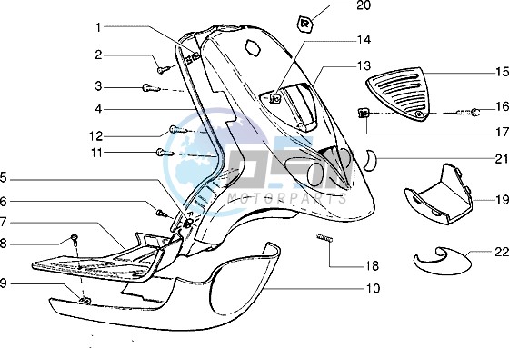 Front shield-Footboard-Spoiler