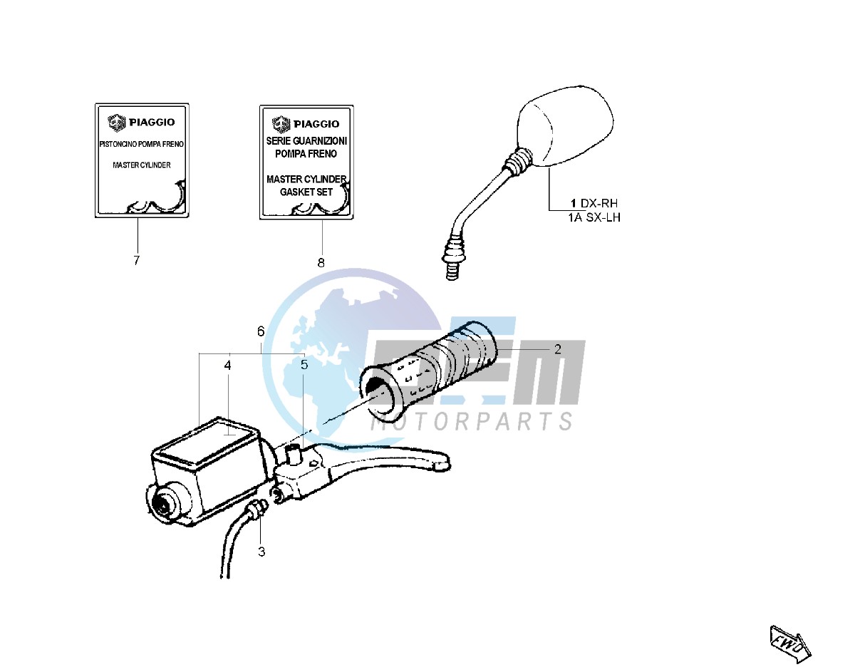 Rear master cylinder