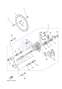 YXZ1000ETS YXZ10YESH YXZ1000R EPS SS SPECIAL EDITION (B577) drawing REAR BRAKE CALIPER 2