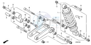 CBF1000SA UK - (E / ABS MKH) drawing REAR CUSHION