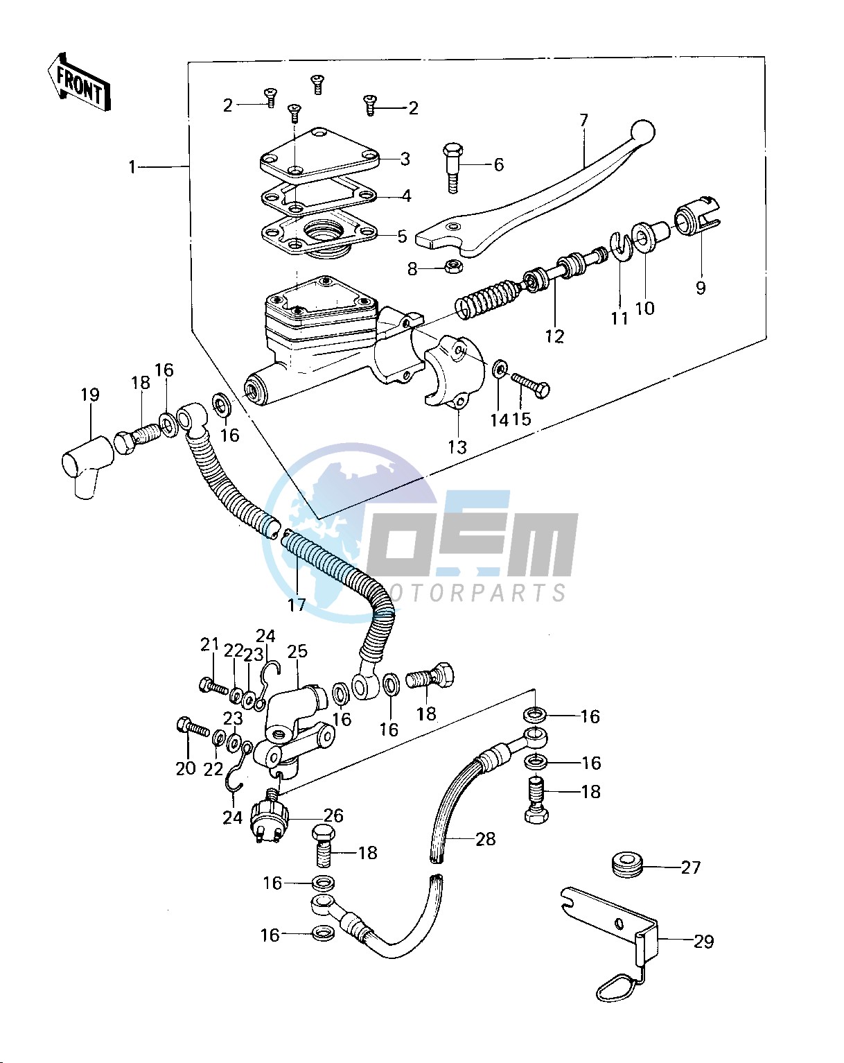 FRONT MASTER CYLINDER -- KZ650-B2_B2A_B3- -