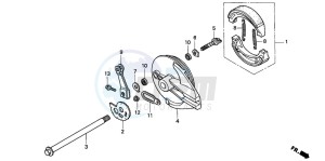 XLR125R drawing REAR BRAKE PANEL