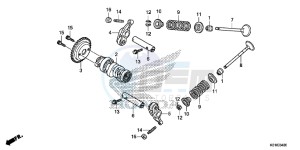 SH125SE SH125S UK - (E) drawing CAMSHAFT/VALVE