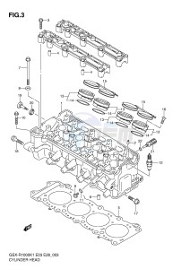 GSX-R1000 (E3-E28) drawing CYLINDER HEAD