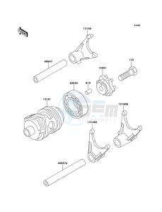 KX85/KX85-<<II>> KX85BDF EU drawing Gear Change Drum/Shift Fork(s)