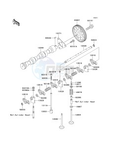 KAF 950 B [MULE 3010 DIESEL 4X4] (B1) [MULE 3010 DIESEL 4X4] drawing VALVE-- S- -_CAMSHAFT-- S- -