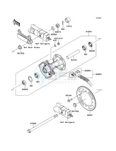 D-TRACKER 125 KLX125DCF XX (EU ME A(FRICA) drawing Rear Hub